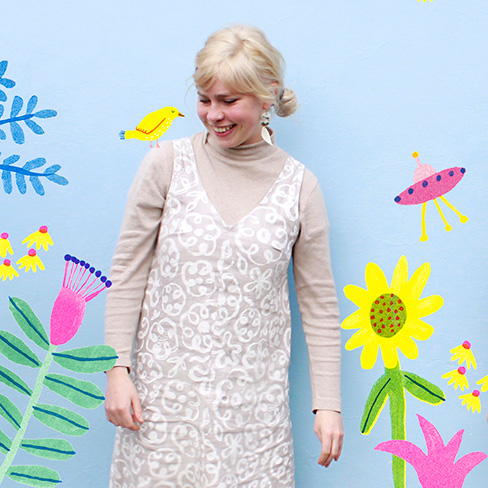 Penny Fergusson portrait flowers