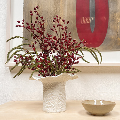 SusuieBrooksCoral Bloom Vase BDM Promo Lifestyle Susie Brooks Ceramics